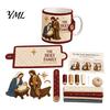 Holiday Crafting Projects for Beginners Christmas Faith Mug Cozy Sewing Kit, DIY Quilted Religious Wrap Craft Handmade Fabric Christian Sleeve Making