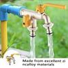Heavy-Duty 304 Stainless Steel Garden Hose Faucet with Dual Outlet Single Hole Installation Compatible with Sprinklers Hose Guns