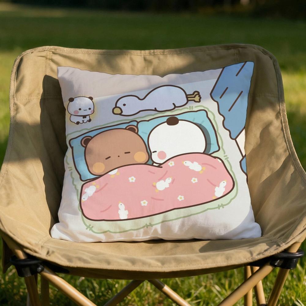 Cute BBUBU DUDUS Cushion Cover Soft Reversible  Durable Pillow Cover  MultiScene Use for Home  Car Daily Comfort