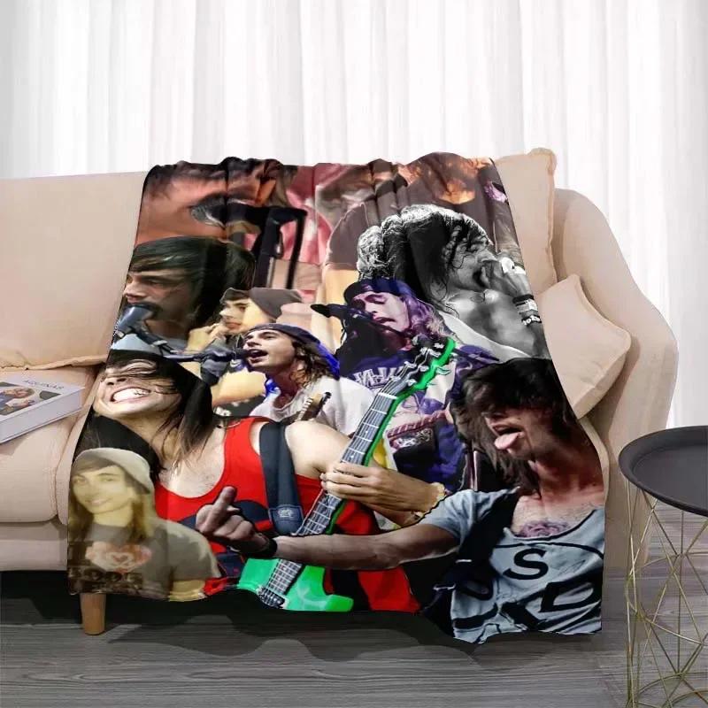 Pierce The Veil Band Printed Flannel Blanket Soft Kid Warm Plush Throw Blanket for Bed Bedroom Sofa Bed Picnic Blanket Fan Gift