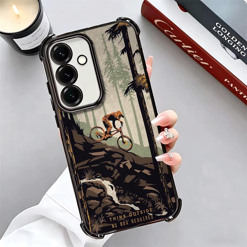 Mountain Bike Bicycle Soft Phone Case For Samsung A17 A27 A07 A37 A57 A16 A56 A15 A55 A14 A54 A13 A53 A26 A36 A25 A35 A24 A34 A2