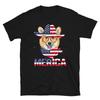 Southern Cowboy Dog July 4th of July USA US Flag T-Shirt