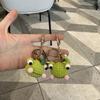 4cm Cute Crochet Keychains Knitting Funny Frog Keychain Creative Key Holder For Keys Storage Bag Knitted Doll Keyrings Wholesale