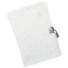 Lockable Notebook with Plush Cover for Student Plush Diary Book White