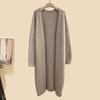 Women's Autumn 2024 Three-Piece Set: Mid-Length Cardigan Jacket, High-Neck Sweater, and Slim Wide-Leg Pants