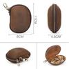 Leder Schlüsselanhänger Münzbeutel Mini Kreativ Vintage Crazy Horse Leder Reißverschluss Münzaufbewahrungstasche