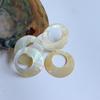 Natural White & Yellow Mother of Pearl Round Pendant Shell for DIY Earring/Necklace (30-35-45mm)