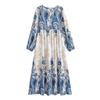 Bohemian Ethnic Beach Dress: 2026 Spring Casual Loose-Fit Printed Dress