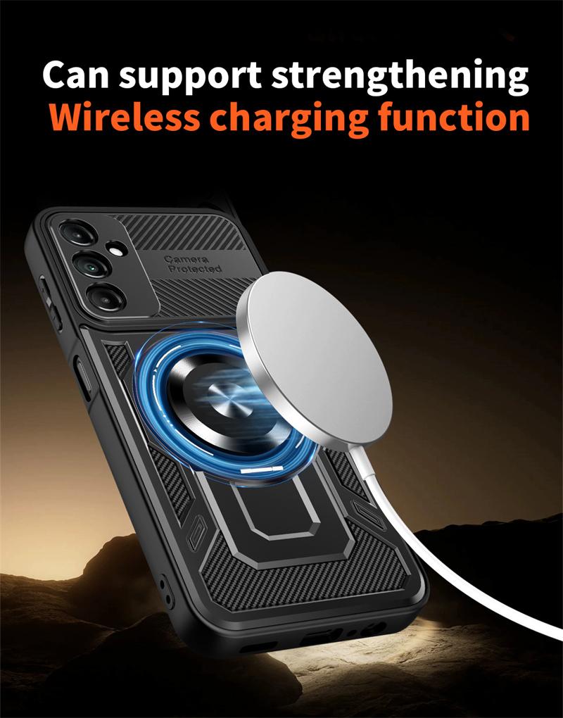 For Samsung Galaxy A16 A26 A36 A56 A06 5G Case Lens Protector Armor Phone Cases For Galaxy A 56 36 26 16 Magnet Ring Cover Funda