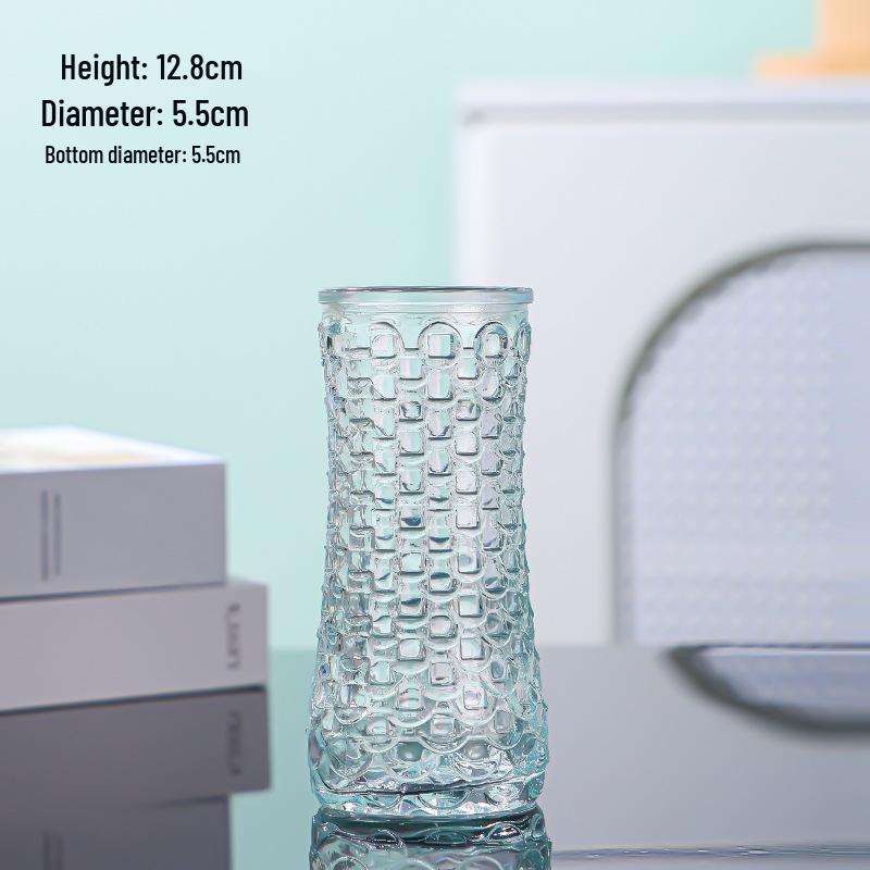 Retro Französisch-Amerikanische Mini-Glasvase für Trockenblumen & Grünzeug