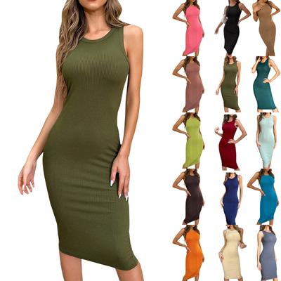 Σέξι Κομψό Πλεκτό Φόρεμα για Άνοιξη και Καλοκαίρι