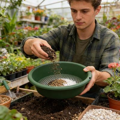Sifting Pan Stackable Rustproof Pellet Sifter Mesh Screen Classifier Screens Accessories for Prospecting Mining Gardening Potted