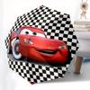 Disney Lightning McQueen Manual Opening and Closing Umbrella - 8-Rib Reinforced Folding Design, Lightweight