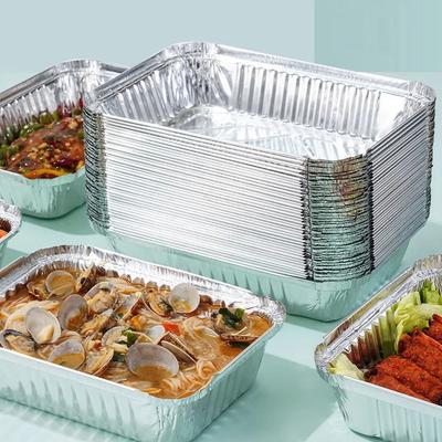 50Pcs High-temperature Resistance Cake Baking Foil Box 230-700ML Grill Catch Tray  Air Fryer