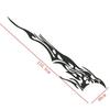 2Pcs Car Body Side Door Decor Decal Sticker Black Flame Graphics Racing Stripes