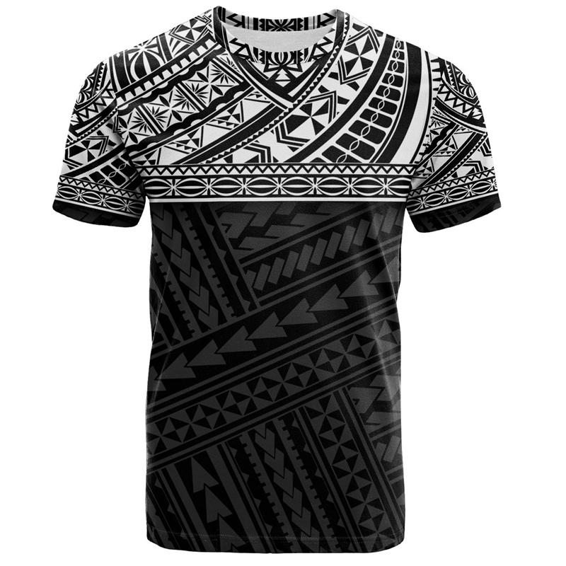 Fashion Polynesian 3D Printed T Shirt Men Summer Short Sleeves Tops Hawaiian Crew Neck Tees Casual Streetwear Male T-shirt