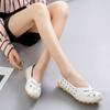 Women's Flats Loafers Leather Driving Shoes Moccasins Comfort Casual Slip On Summer Nurse Shoes for Mother Large Size