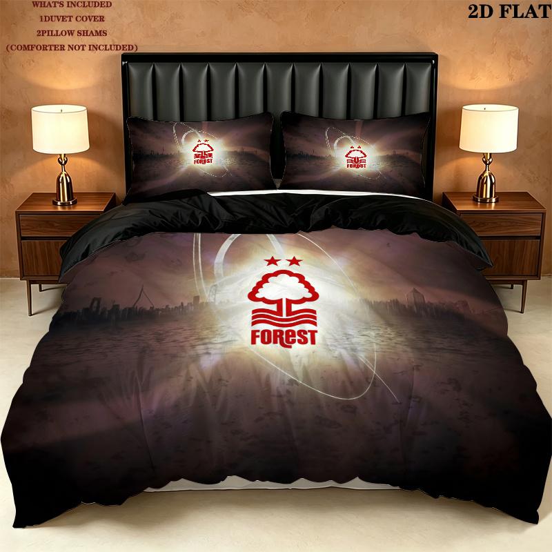 Nottingham Forest Pattern Bedding Quilt Set  Home Decoration  Gift (1 * duvet cover + 2 * pillowcase  without core)
