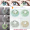 2 Stück farbige Kontaktlinsen für die Augen, OCEAN, blau, grün, farbige Linsen, kosmetische Jahreskontaktlinsen für Augen, Schönheit, Make-up