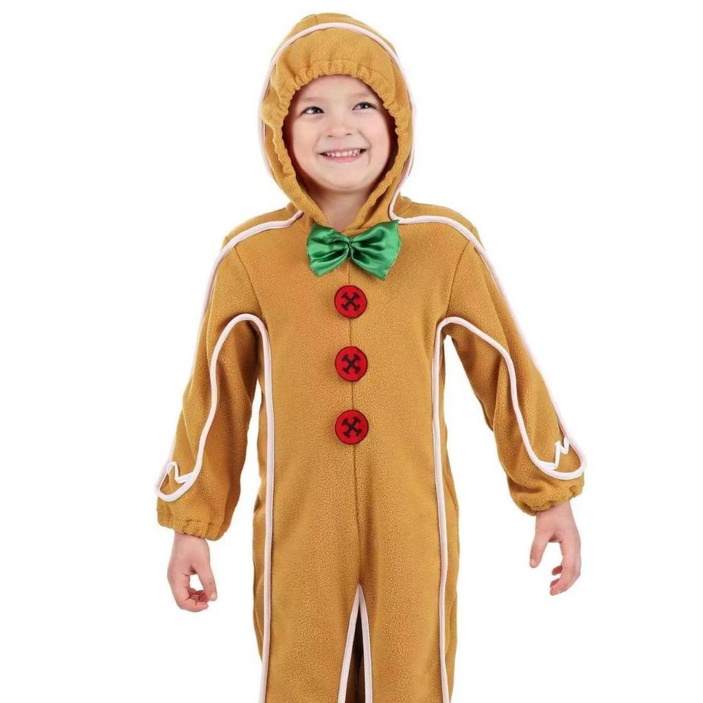 Christmas Gingerbread Man & Halloween Skeleton Knight Children's Jumpsuit Costume