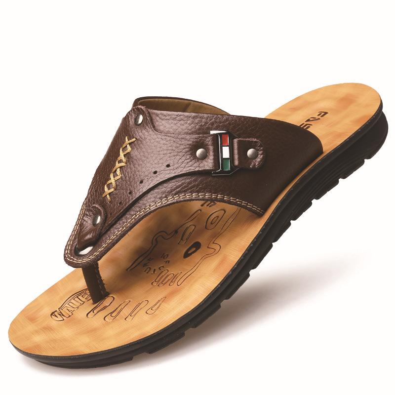 Menn Slip-on Sommer Flip Flops Herre Uformelle Skinnsko Sandaler Sko Uformelle Sandaler Pustende Sandaler