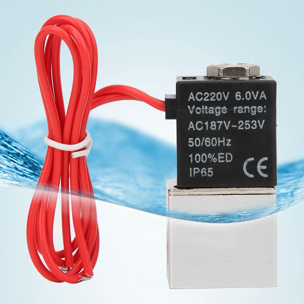 Direct Acting Solenoid Valve Water Air Oil Aluminum Alloy Body Valve 220VAC(G1 4in )