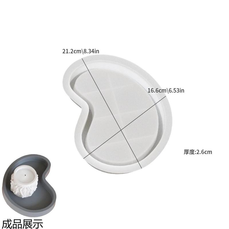 

DIY Pea Cartoon Moon Gypsum Resin Plate Leng Bean Candle Silicone Mold Tray Silicone Mold Mirror Decorative Storage and Decor