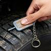 2-in-1 Reifentiefenmesser Schlüsselanhänger Genaue Messung Autoreifenprüfer Verschleißanzeige Werkzeug für Auto LKW Motorrad