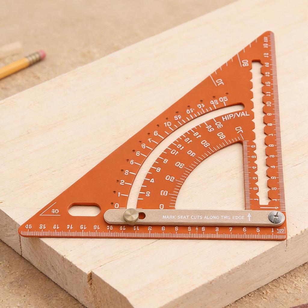 Carpenter Square Tool Adjustable Angle Measuring Layout Tool Woodworking Triangle Ruler For Men Professionals Hobbyists Women