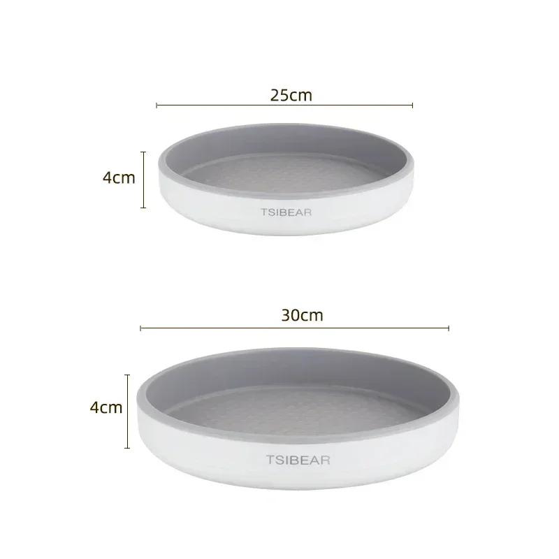 360° Rotation Spice Rack Organizer Cabinet Turntable Seasoning Holder Kitchen Storage Tray for Kitchen Bathroom Refrigerator