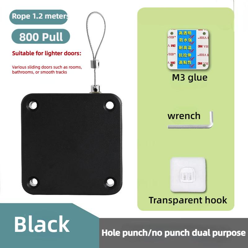 No Punching Automatic Door Closer Pull Cord Door Closers Adjustable Surface Door Stop Bracket Type Automatic Door Closer