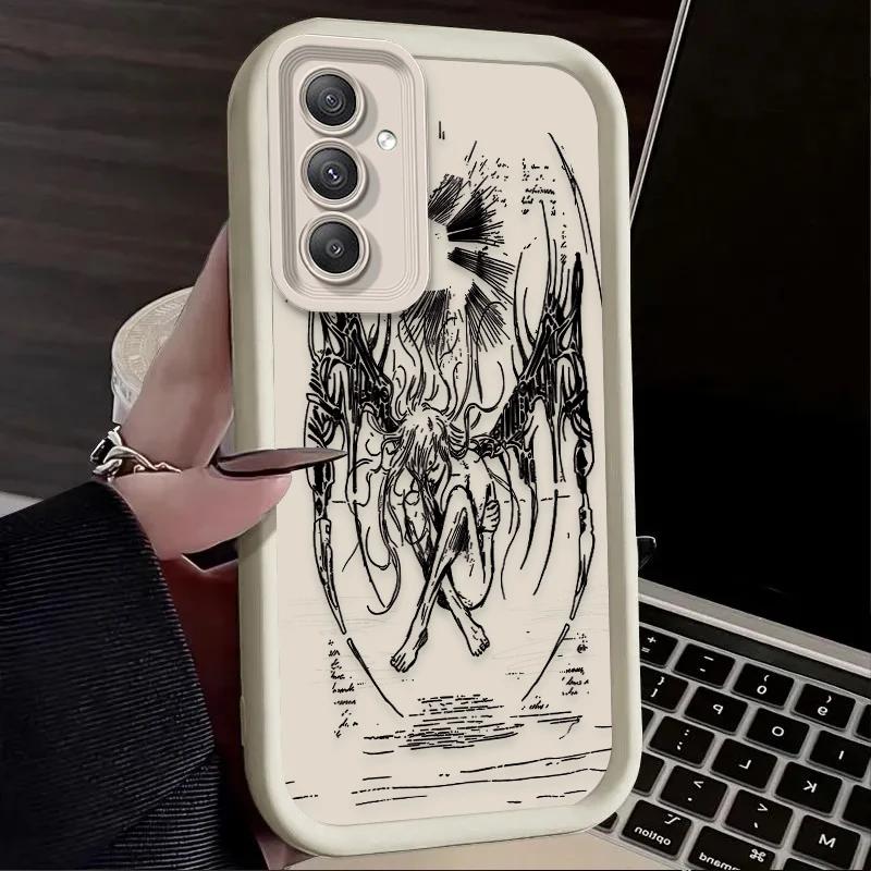 Cyberpunk Angel Retro For Samsung Galaxy Case S24 S23 S22 S21 Ultra Plus Fe A55 A54 A53 A52 A35 A25 A15 A14 5G Phone Y2k Cover