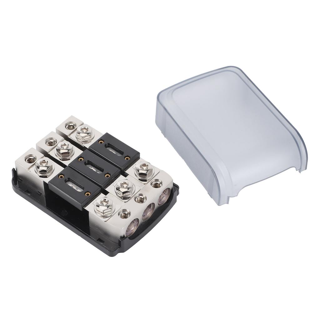 Fuse Holder Distribution Block 3 Ways Fuses Box 1 In‑3 Out 3 In‑3 Out for Car Yacht Audio