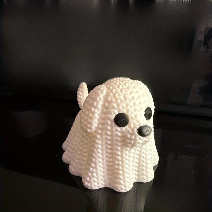 The Perfect Choice for Knitted Ghost Dog Statues, Halloween Ghost Dog Ornaments, and Ghost Puppy Halloween Ambiance Decorations