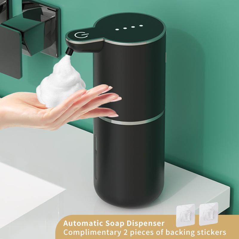 Automatyczny dozownik mydła Bezdotykowy dozownik mydła w piance 380ml USB akumulator elektryczny 4-poziomowy regulowany dozownik mydła w piance