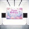 2D Pastel Underwater World Backdrop Pink Happy Birthday Kids Studio Photography Background