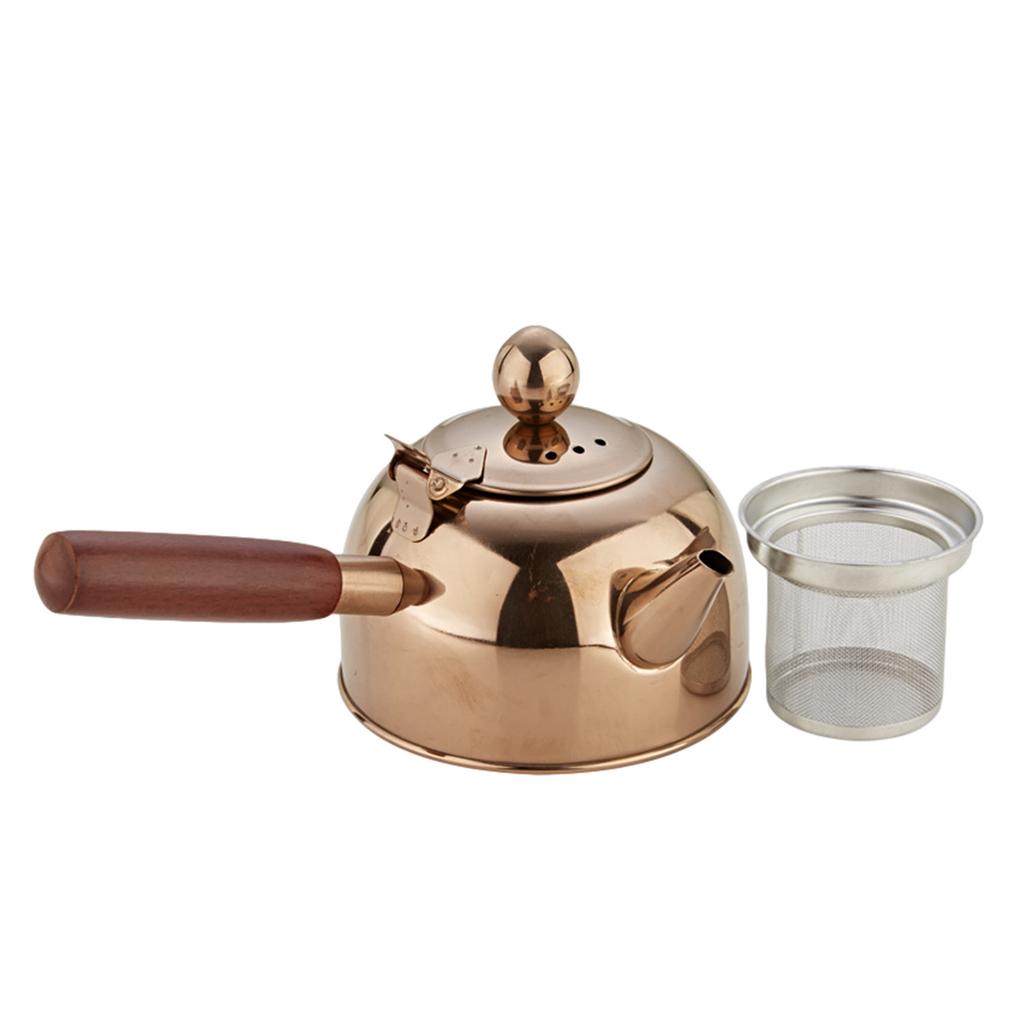 Roestvrijstalen Ketel Koffieketel Kungfu Theeketel Met Filter Inductiekookplaat Platte Bodem Percolator Theepot