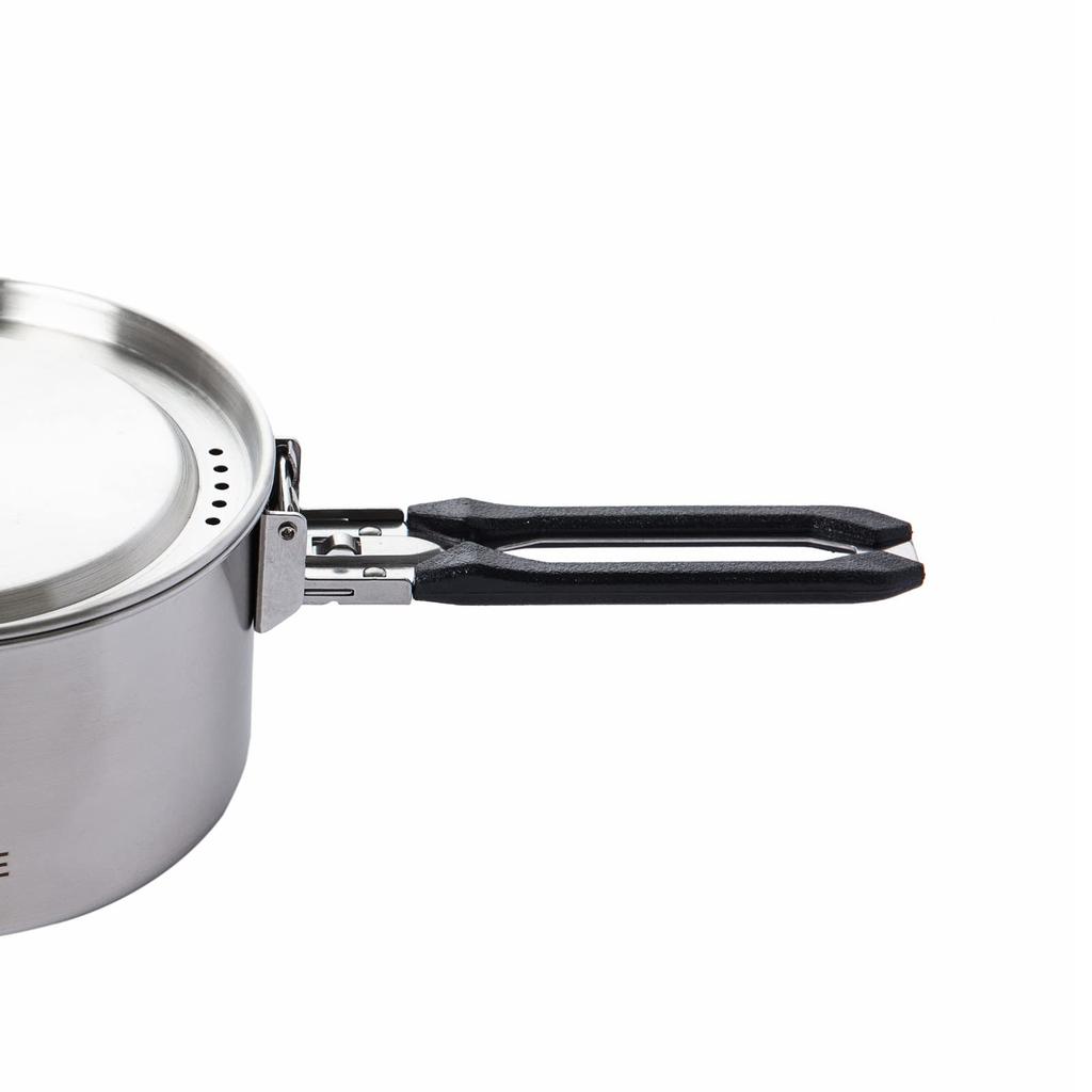 Fire-Maple ANTARCTI Stainless Steel Pot, 1.5L, 3-Year Warranty, Suitable for Open Fires and Direct Flames [Official Japanese Product]