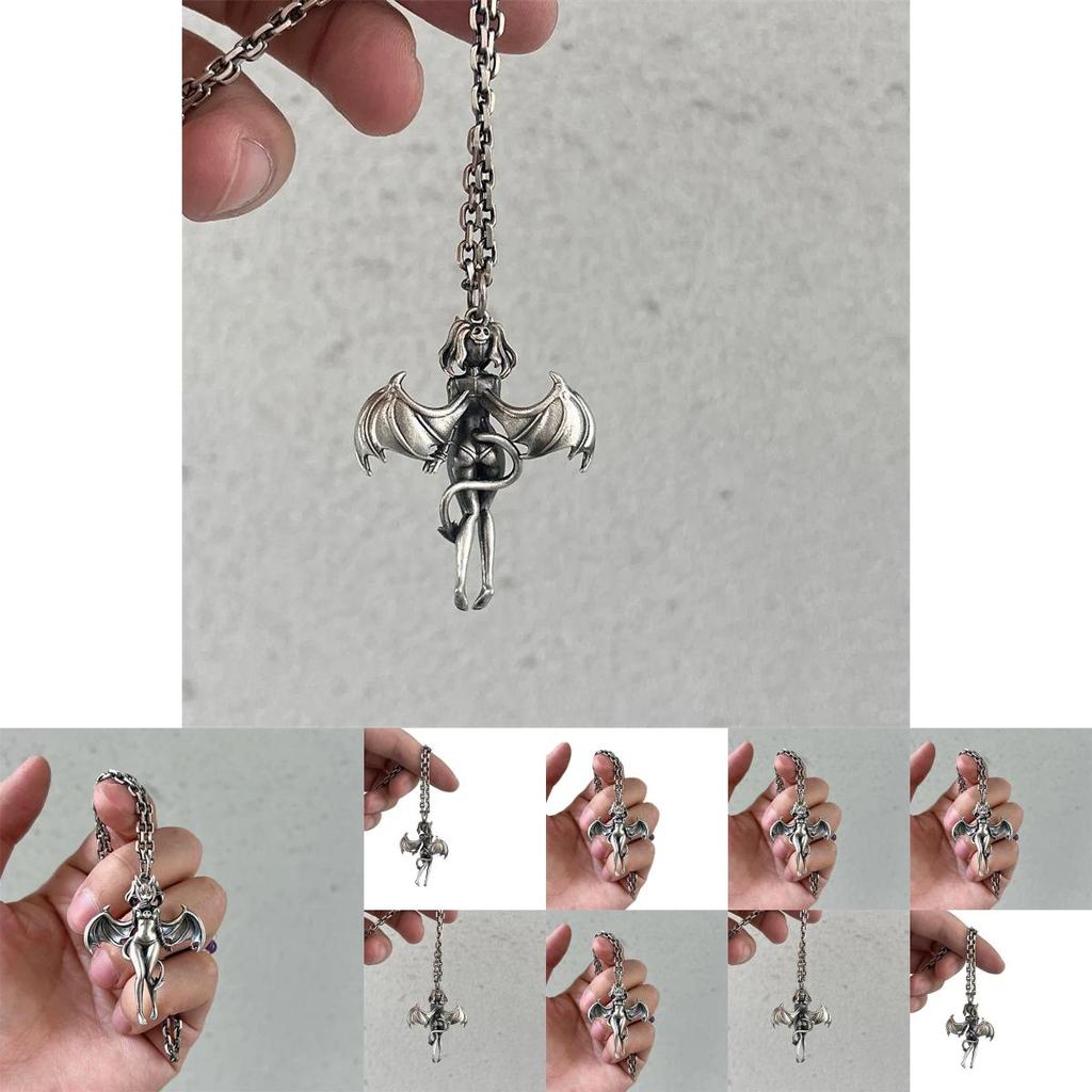 Angel Pendant Necklace For Women Men With Zinc Alloy And Vintage Design