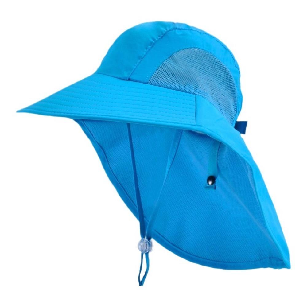Solid Color Sunscreen Cap Wide Brim Summer Sun Hat Fashion Children Bucket Hat  Camping