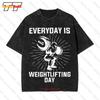 Weightlifting Weightlifter Barbell Clean Jerk Snatch Vintage Oversized T-Shirt GL3Y