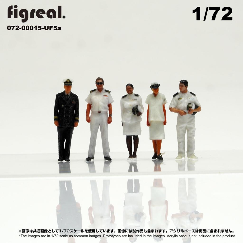 Figreal 172 U.S.NAVY(1)UF5a 5-teilige vorbemalte Figur, USA. Marinebesatzung, Kapitän, Schiff