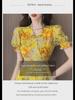 French Retro Floral Chiffon Dress: Summer Beach-Ready Irregular Skirt