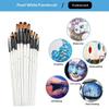 12-teiliges Kunstmalwerkzeug-Set Weiche Nylonborsten Holzgriff Pinsel für DIY Aquarell Öl Acryl Basteln Anfänger