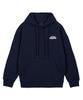 Brush Graffiti Lettering Oversized Wide Shoulder Hoodie_Navy