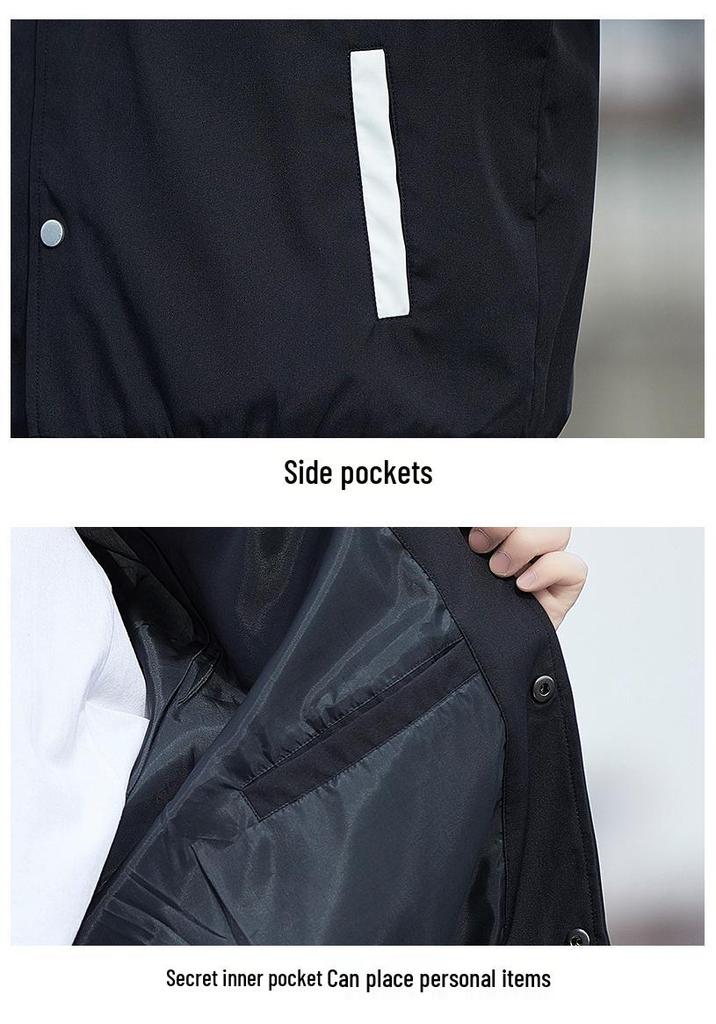 2026 Men's Spring Color Block Casual Jacket - Comfortable, Loose, Trendy Stand Collar Sportswear