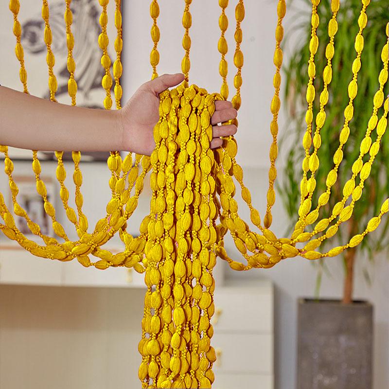 Polyester Perlenvorhang für Türen Laternen Quaste Kordel Vorhänge Hotel Hochzeit Salon Fenster Linien Vorhänge Dekoration für Raumteiler