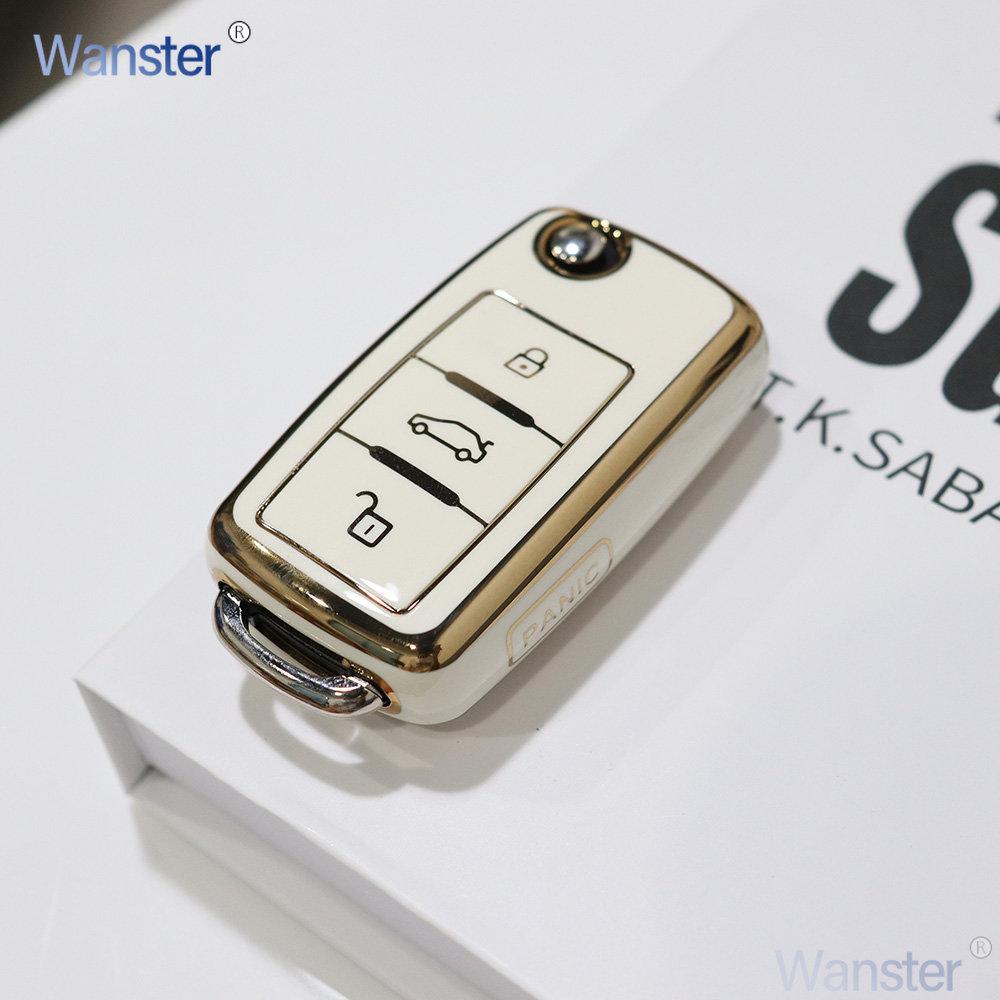 

3/4 Bottons Tpu Car Key Case Cover For Vw Tiguan Passat Polo Golf Sagitar Mk6 Touareg Seat Touran Bora Ibiza Leon Octavia Fabia