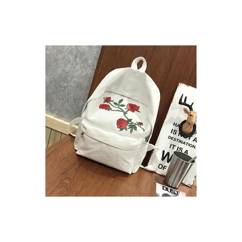 Stylish Women Ladies Canvas Shoulder School Bag With Spacious Main Compartment And Durable Design