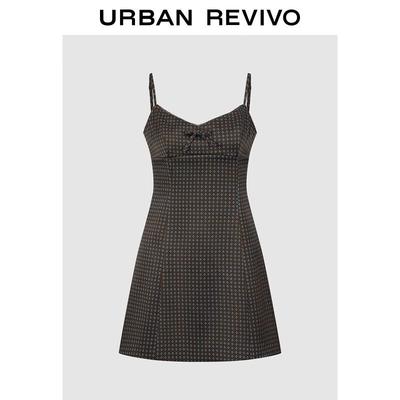 UR Women's Retro Floral Bowknot Strap Dress